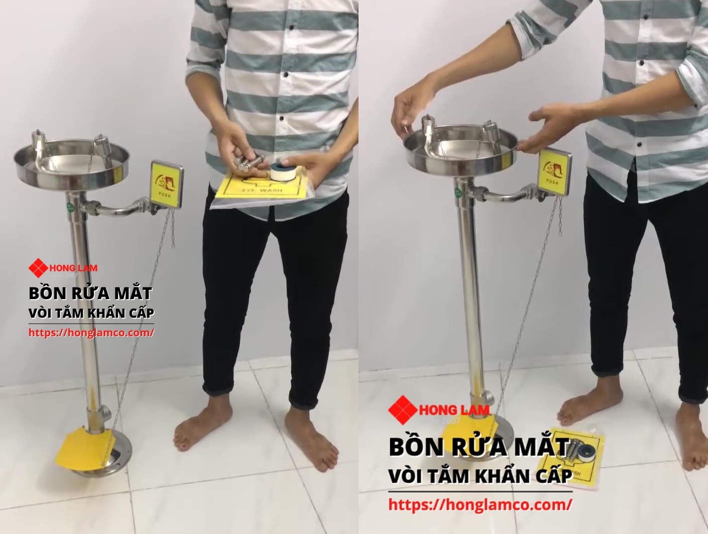 Đánh giá bồn rửa mắt khẩn cấp chân đứng UK304B