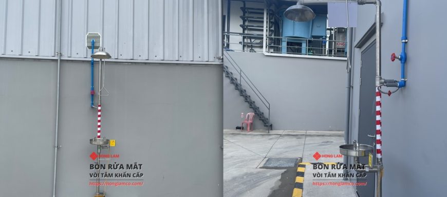 Các loại dụng cụ rửa mắt dùng phổ biến tại công xưởng, nhà máy